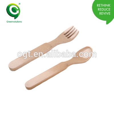 The Newest Design Rice Husks Baby Cutlery Flatware